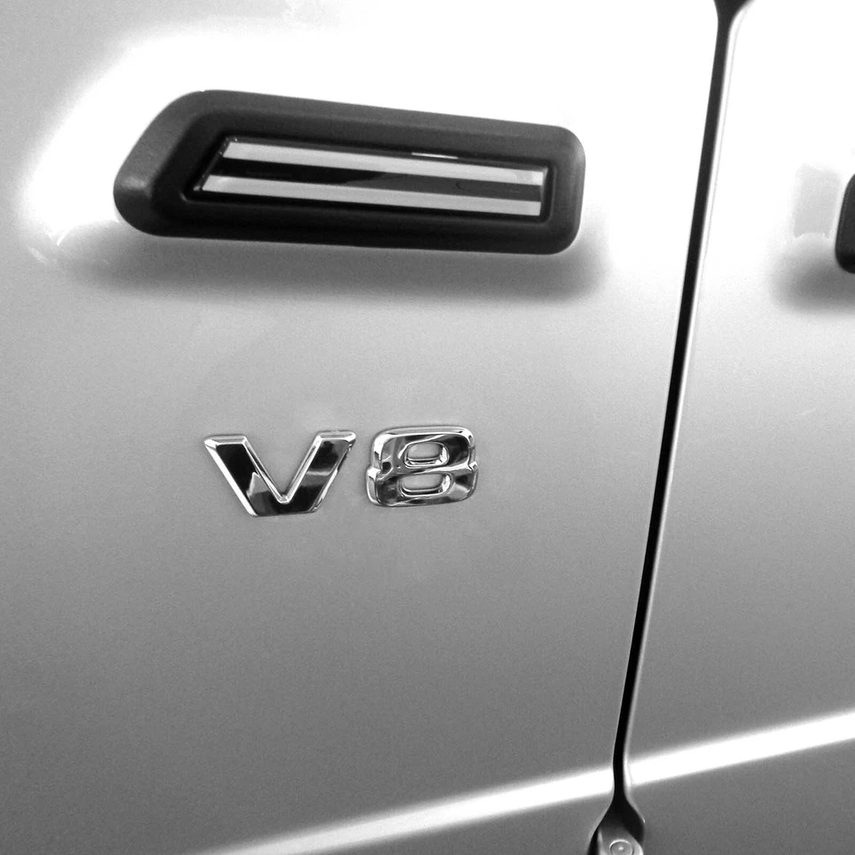 V8 Emblem Zeichen Chrom Schriftzug 3D Logo Auto Aufkleber Tuning Sticker Metall - Bild 2 von 4