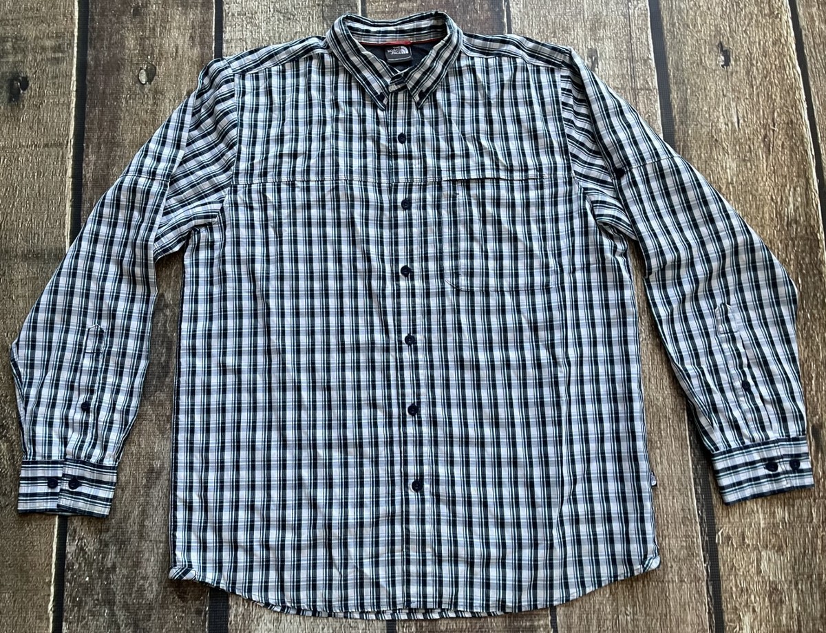 THE NORTH FACE★22SS MULTI PLAID L/S SHIRTS_NH8LN07 THE NORTH FACE LONG SLEEVE PLAID SHIRT BLUE MULTI MENS LARGE