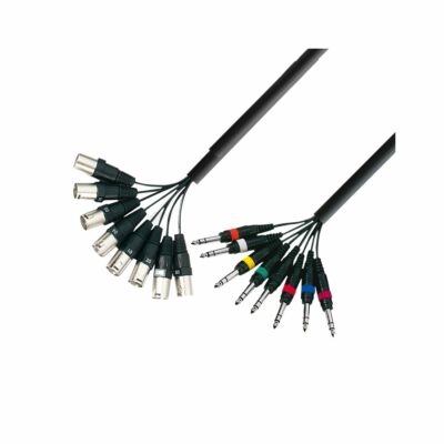 ADAMHALL Multicore Kabel 8x XLR male auf 8x6,3mm Klinke stereo 5m