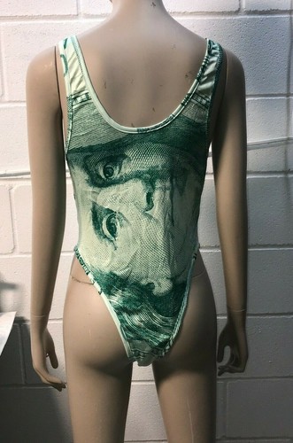 Women Sexy 2PC set 1pc 100 Dollar Bill Summer Bathing Suit Swimsuit + cover wrap - Picture 2 of 5