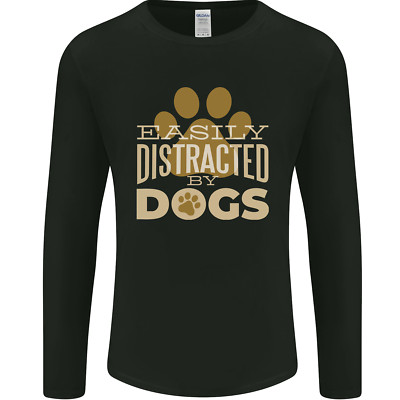 Lustiges ADHS Herren Langarmshirt leicht abgelenkt von Hunden