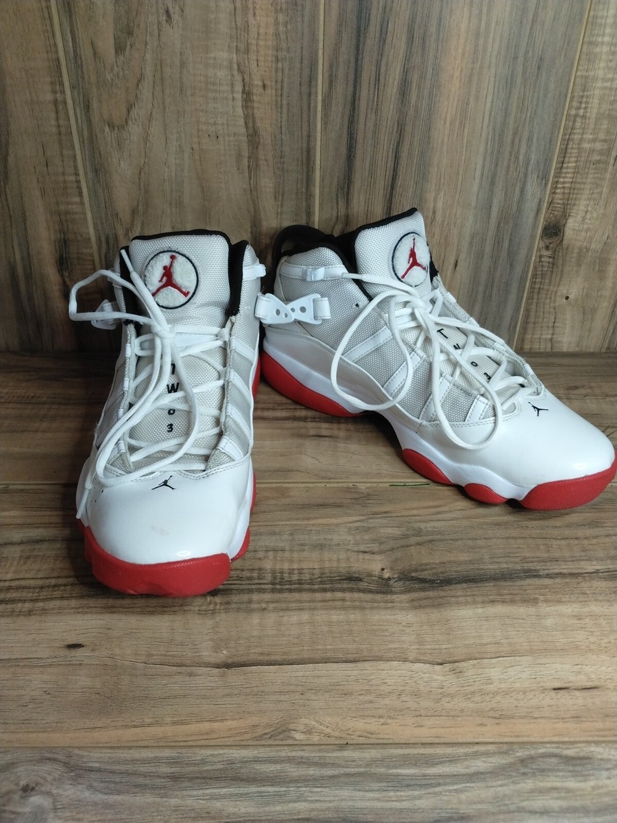 Size 12 Jordan Rings White University Red