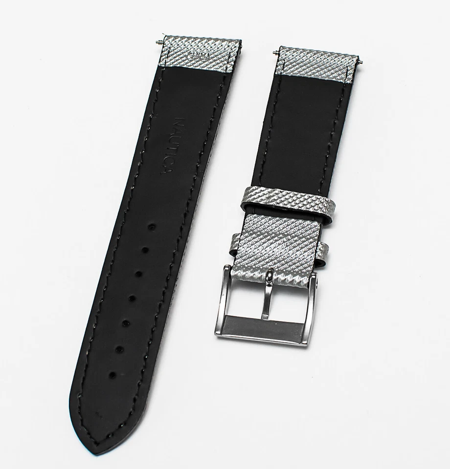 Correa de reloj/correa de reloj gris original Nautica N14508G BFC DIVER 22mm para hombre Foto 3 de 4