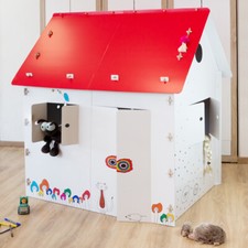 Kinder Spielhaus Pappe Papphaus Karton Papier Kartonhaus Papierhaus Kingpower