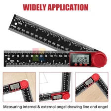 Digital Angle Finder Protractor Woodworking Measurin Ruler LCD Display 200/300mm