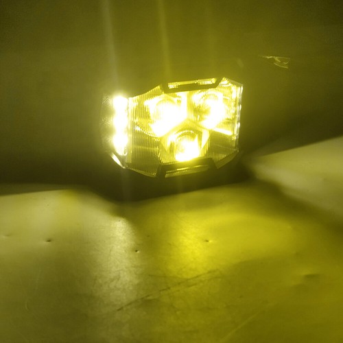 Par de cápsulas de barra de luz de trabajo LED de 3"" ámbar niebla conducción tirador lateral todoterreno + cable - Imagen 4 de 12