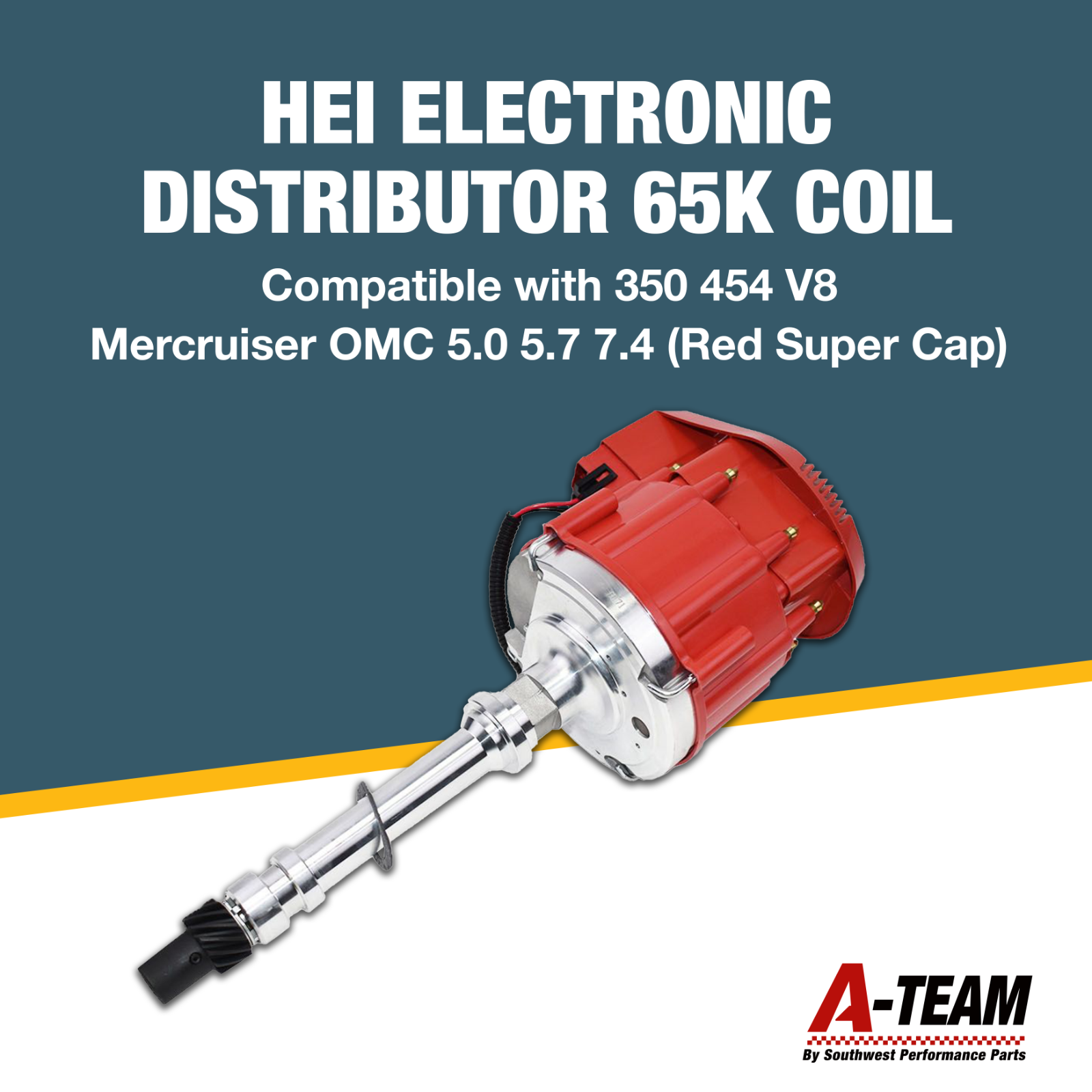 Marine HEI Electronic Distributor 65K Coil 350 454 V8 Mercruiser OMC 5.