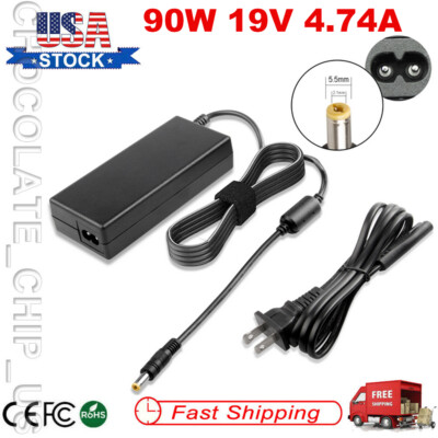 90W AC Power Adapter Charger for Toshiba Satellite Asus Acer HP Laptop 5.5*2.5m