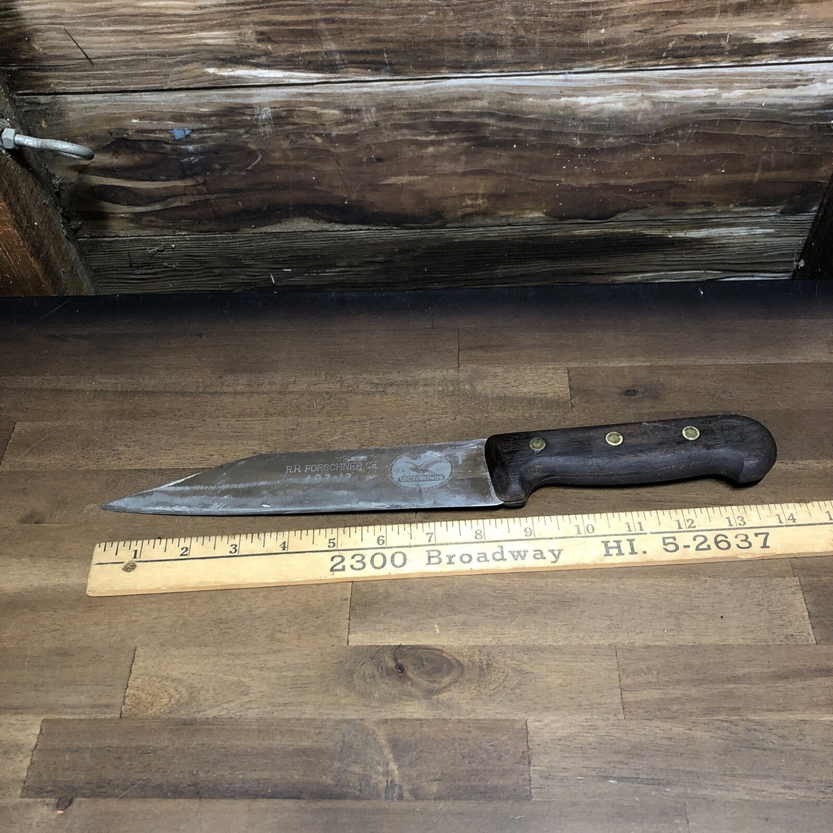 Vintage Forschner Victorinox Chef Knife, Wood Handle, Made in  Switzerland