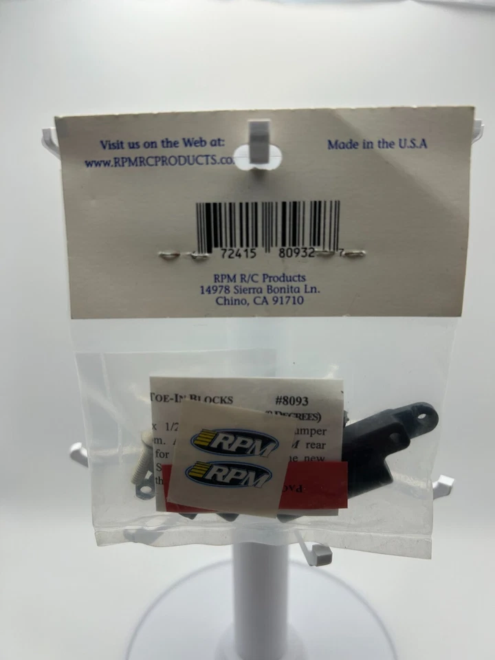 RPM TEAM ASSOCIATED GT ZERO DEG. REAR MOUNTS - BLACK - #80932 / #RPMC8093 - NOS - Image 2 of 2