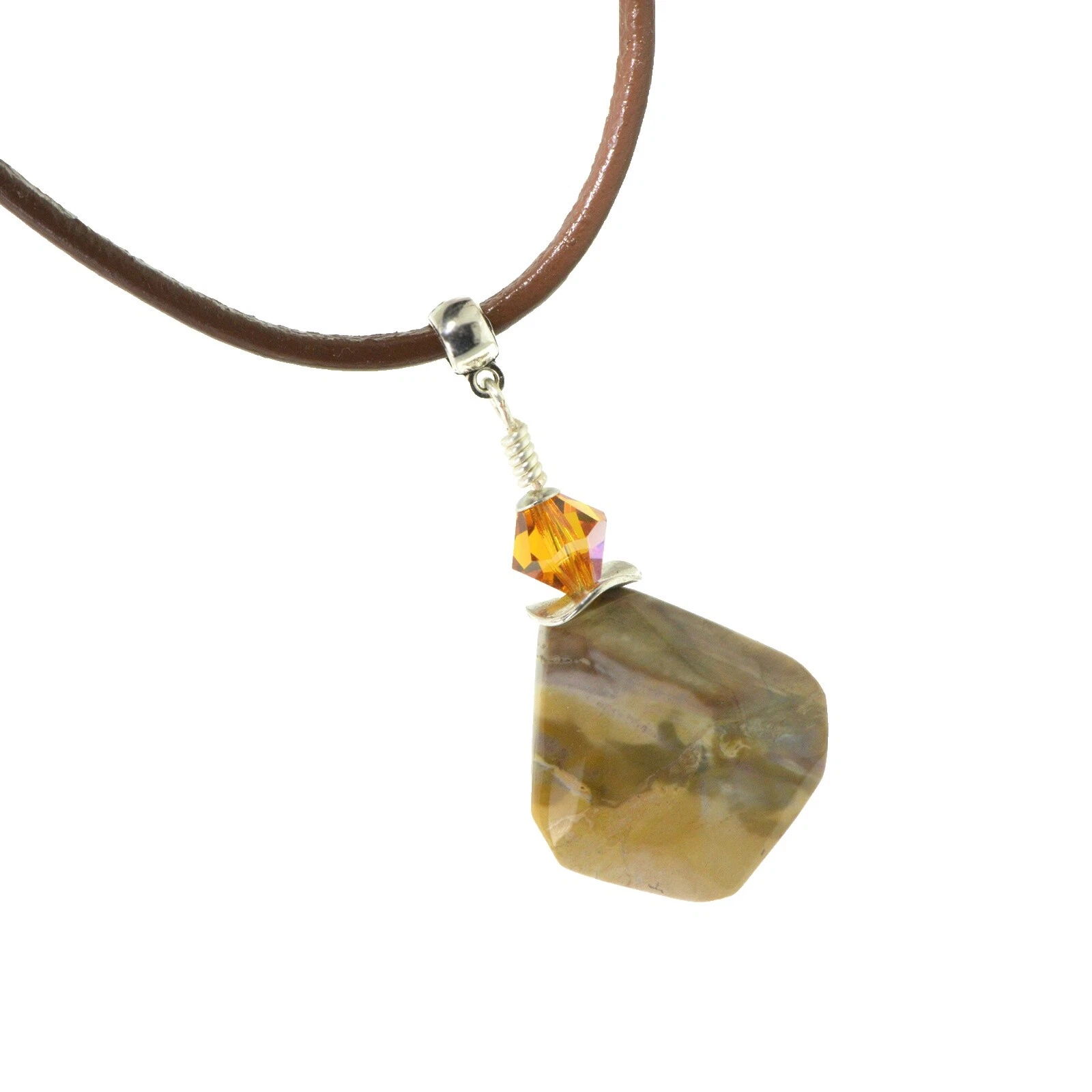 Ожерелья и кулоны из хрустальной кожи ручной работы