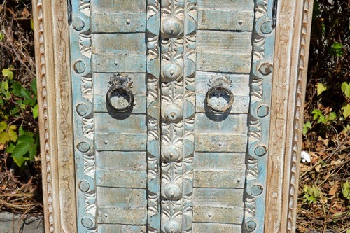 Indian Antique Door Wardrobe Cupboard Storage Vintage Statement Cabinet - Picture 5 of 12