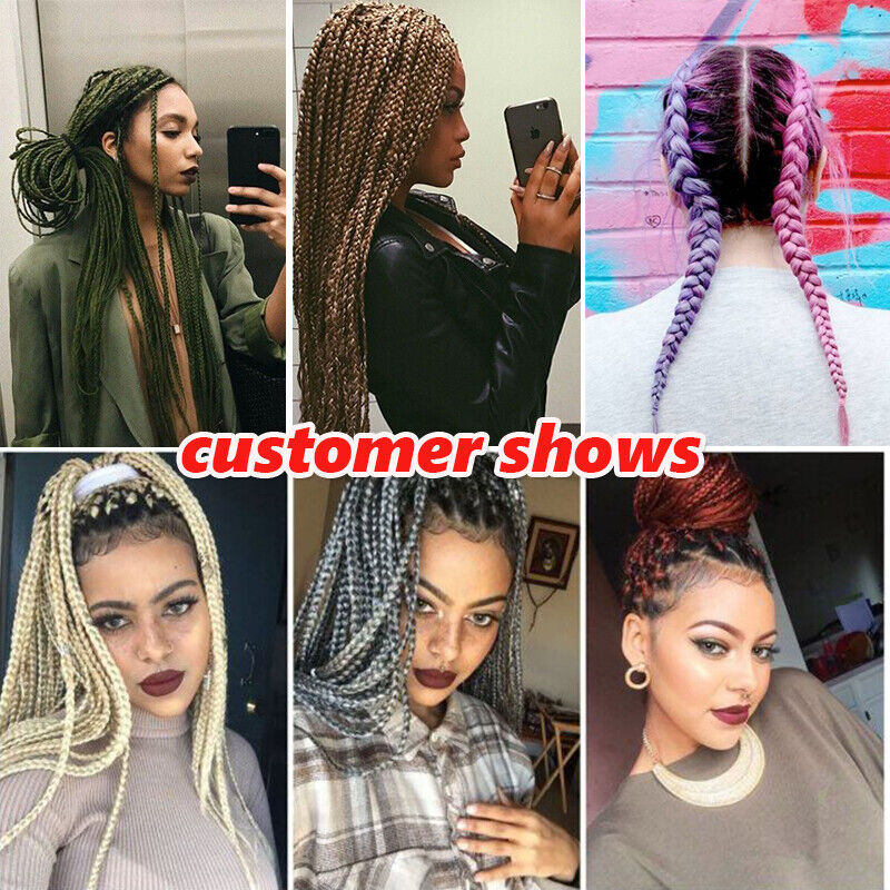 Refined hair 7Packs 24Inch Box Braids Crochet Braids Hand Made Braiding  Hair 22roots Synthetic Jumpo Box Braids Brading Hair Extensions (24inch,  1B) : : Beauty & Personal Care