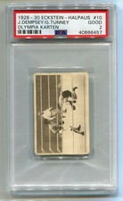 1928-1930 Eckstein-Halpaus Olympia 10 Jack Dempsey Gene Tunney PSA 2 Boxing Card