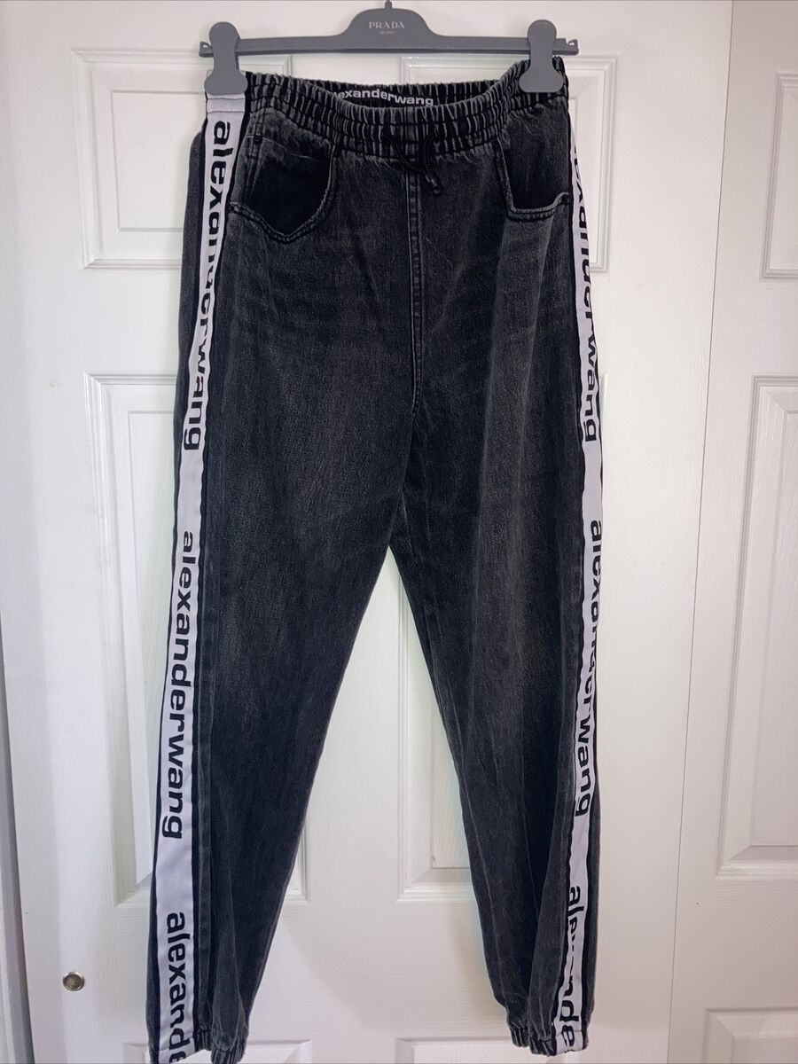 Alexander Wang Denim x Alexander Wang Track Pants Logo Grey Alexander Wang Denim x Alexander Wang Track Pants Logo Grey