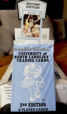 1990 NORTH CAROLINA College Basketball (2nd Edition)   PACK 8 Cards JORDAN OVP