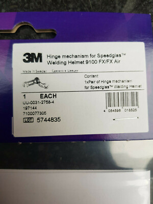 1 PAIR 3M SPEEDGLAS 9100FX WELDING HELMET HINGE MECHANISM 197144