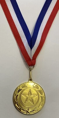 AWARDSMITH Gut gemachte Medaille und Band 50 mm Metallmedaille mit einem Band Farbe Ihrer Wahl