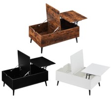 Coffee Table Lift Up Top With Storage Living Room Home Office Black White Brown