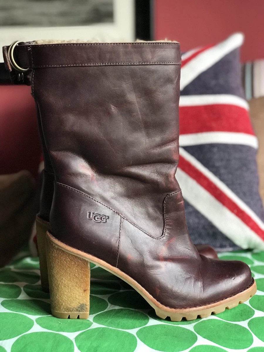 Ugg oxblood leather best sale boots