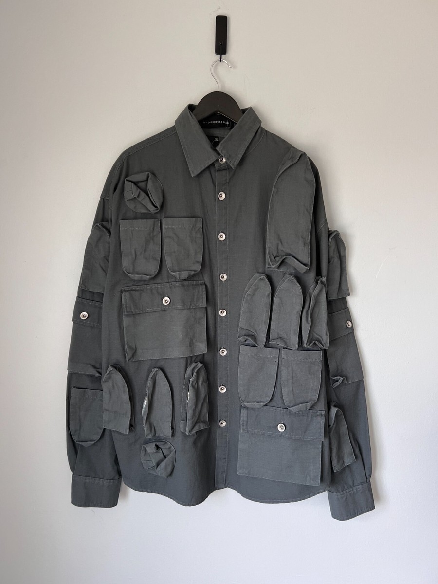 Who Decides War Multi Pocket Tech Coat - Size XL - Grey - NEW | eBay