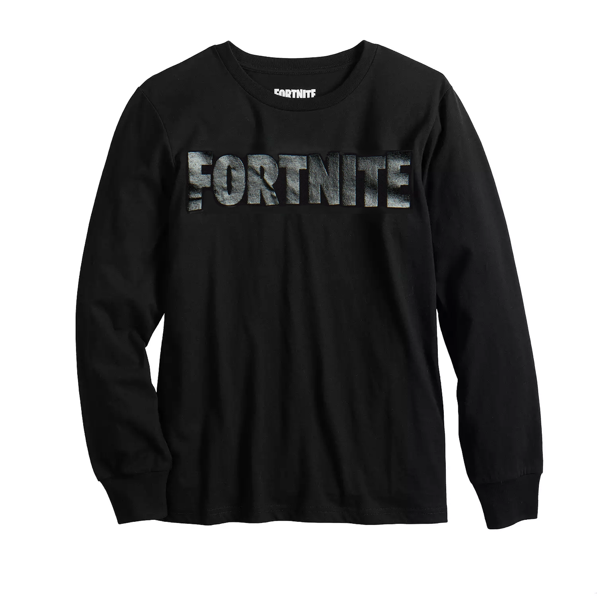Fortnite ☆ Big Boys' Black Logo Long Sleeve T-Shirt ☆ Sizes 10-20