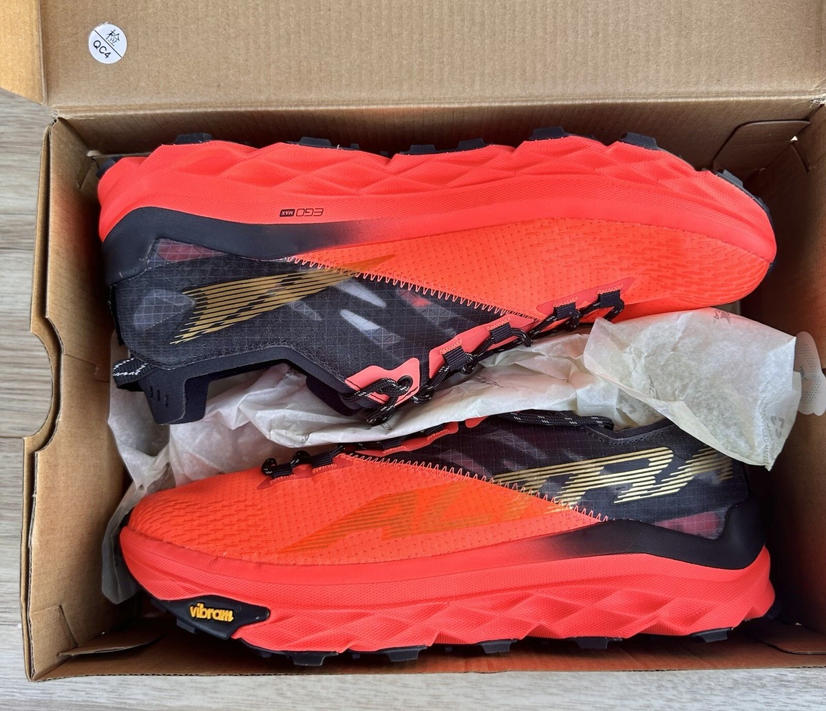 Altra Mont Blanc Men\'s trail shoes in coral and black Altra Men main image 3