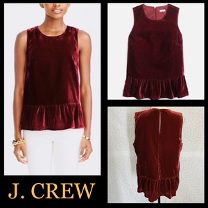 red velvet peplum top