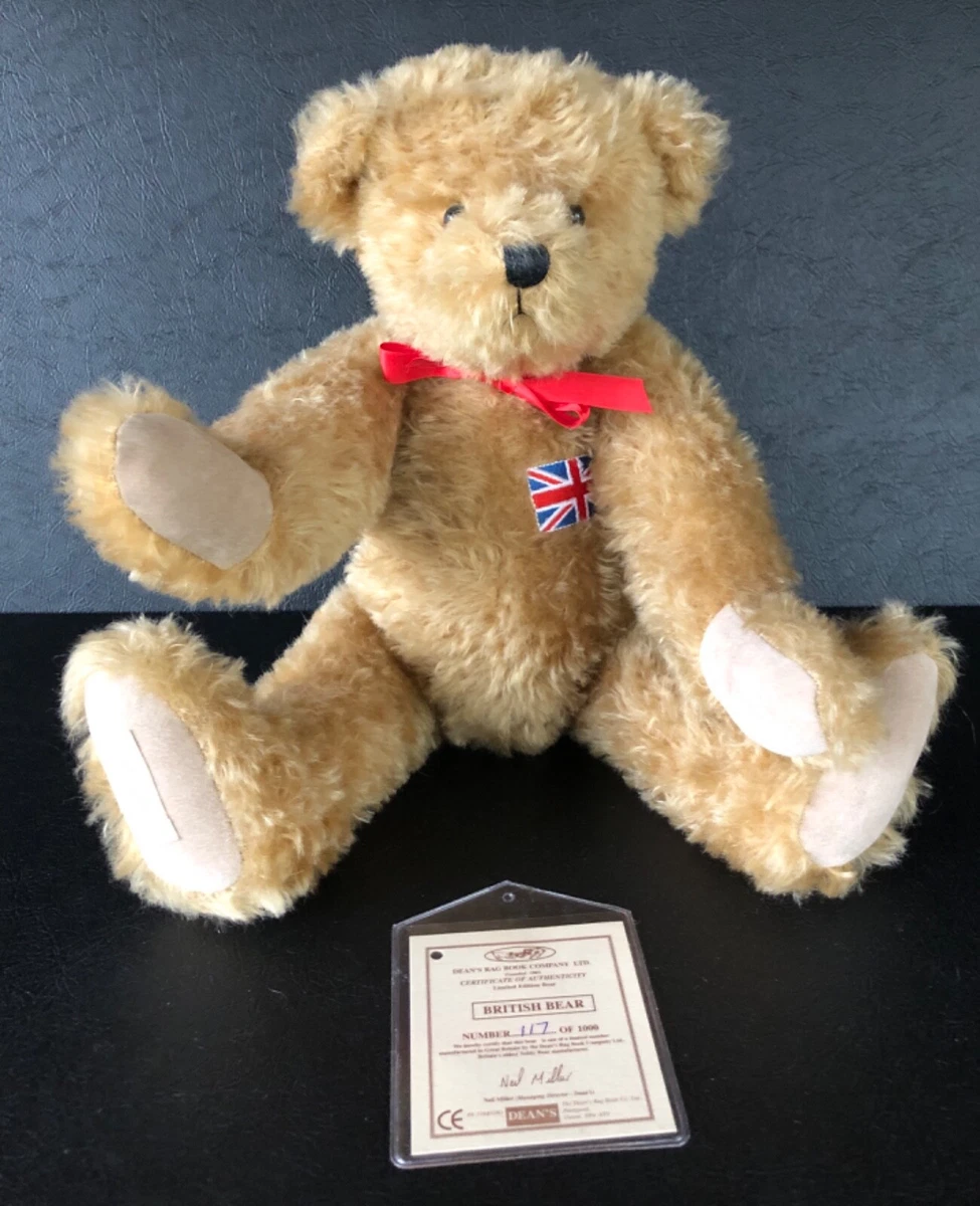 ディーンズdeans limited edition bear 271/1000 RARE Dean's Rag Book 13” Blue Mohair Bear “Bluebells” Limited