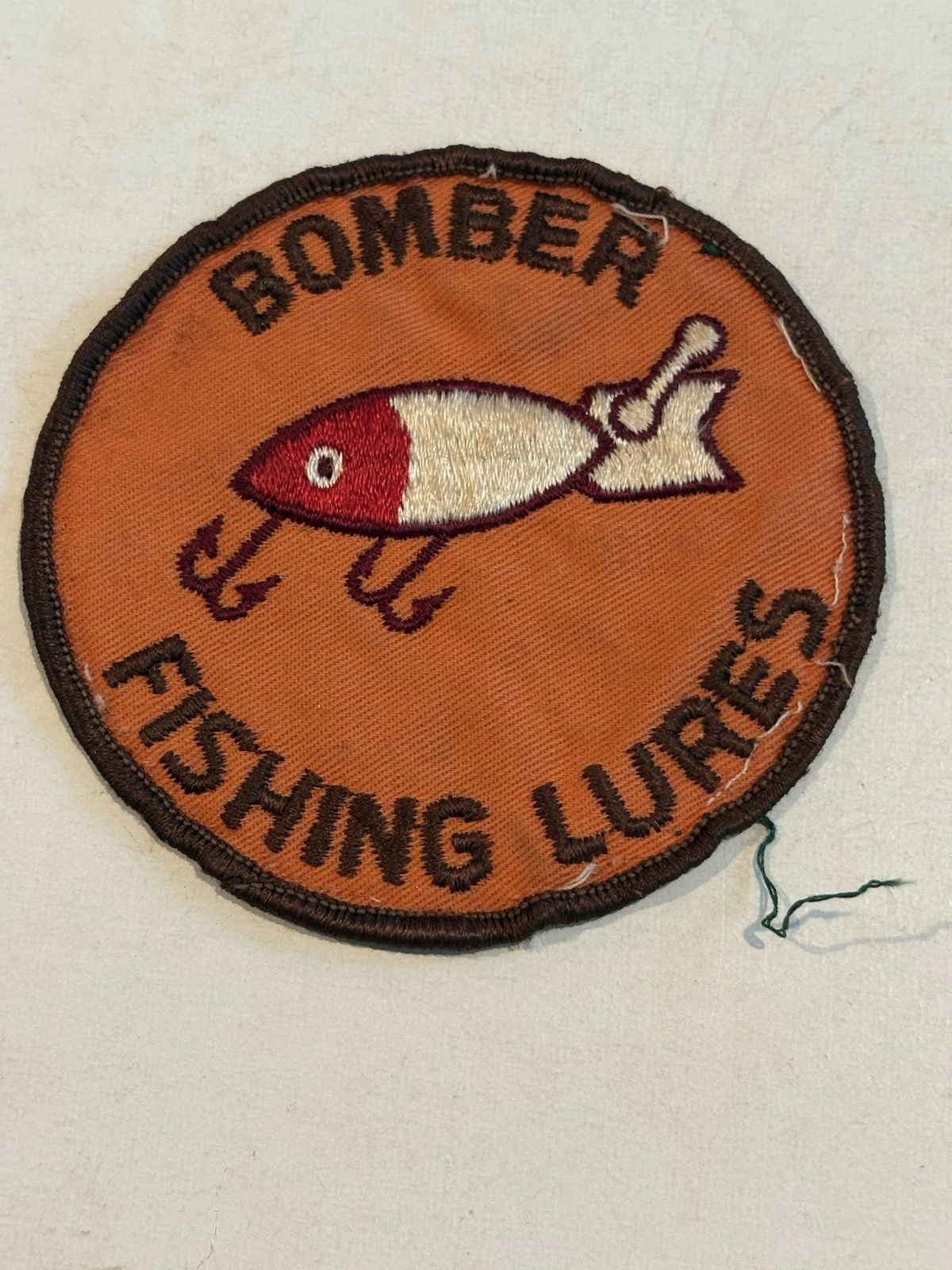 X-RARE🇺🇸1960-70s”BOMBER”FISHING LURES JACKET/VEST EMBROIDERED FISHING PATCH👀