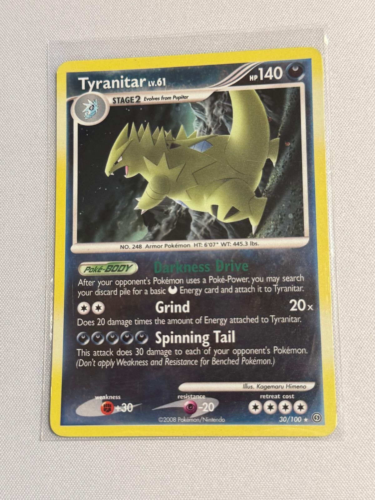 Tyranitar (DP Stormfront) 30/100 Holo Rare Deck Exclusives Pokemon Near Mint