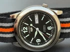 Vintage Seiko 5 Military Flieger Black Dial 21 Jewels Day-Date  S-104