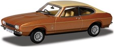 1:43 Corgi Vanguard VA15406 Ford Capri Mk2 3.0 Ghia Saturn Gold 1977