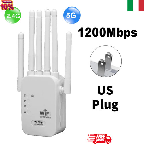 1200Mbps Ripetitore WiFi Dual Band 2,4GHz 5GHz Range Extender WLAN prezzo ebay