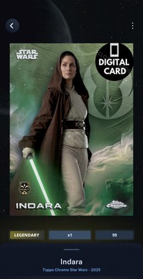 99cc INDARA TOPPS CHROME 2025 GREEN WAVE LEGENDARY Star Wars Card Trader