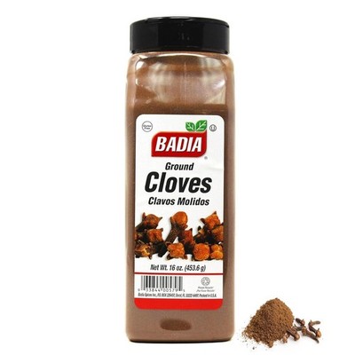 Badia Ground Cloves, 16 oz - Premium Spice for Baking, Cooking & Beverages, Warm