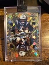 2024 Wild Card Jackpot Jonathan Brooks 1/1 Rookie Cracked Ice Carolina Panthers. rookie card picture
