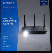 Linksys MAX-STREAM AC1750 Dual-Band WiFi 5 Router 15 Devices NIB