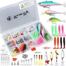 Fishing Lures Bait Tackle Kit Set for Freshwater Trout Bass Fishing, Includin...