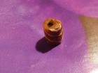 ANCIENT PYU BEAUTIFUL RED  WHITE GLASS ZIG ZAG TUBULAR  BEAD 7.2-5.3 MM — photo 3