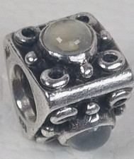  Genuine Pandora Sterling Silver Moonstone Charm - 790217MS- Rare as now retired