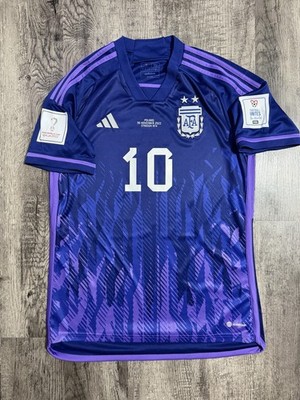 Leo Messi Argentina Adidas Away Jersey 2022 World Cup Sz Medium