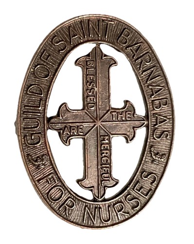 Guild of Saint Barnabas for Nurses Pin Blessed Are The Merciful