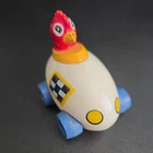 Vintage 1970’s Tonka Gigglers Egg Shaped Toy Car Chicken