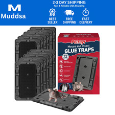 12 Pack Non Toxic Rodent Insect Glue Traps Super Sticky Pads for Mice and Rats