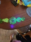 Uranium Glass Green 5 Piece Lot  Vintage Vaseline Depression