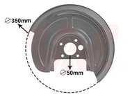 Van Wezel Spritzblech Bremsscheibe 5892373 FüR 1J1 Bora Vw Seat Beetle Golf 1J5