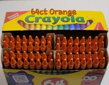 64ct Crayola Crayons (Orange) Single Color Bulk Lot Wax Melting Crafts