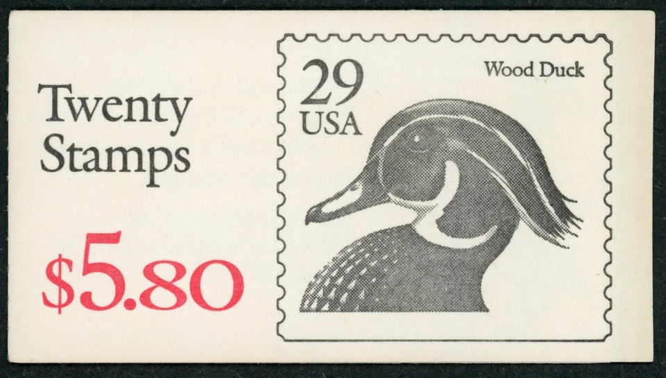 1991 - Scott #BK174 - Wood Duck  Booklet of 20. NH - Image 2 of 3