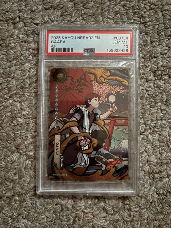 Naruto Kayou English Jin Series 2 Gaara Art Rare AR PSA 10